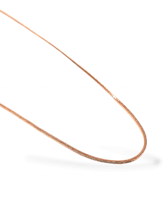 18 k Rose Gold chain in Silver